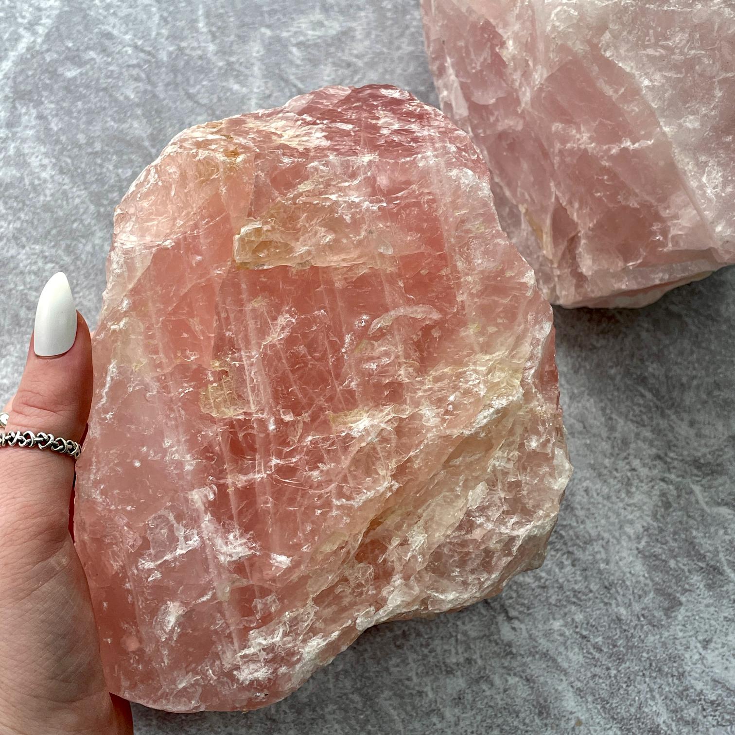 Rose Quartz Rough - Large 1pc (15-20cm) Rose Quartz Rough - Large 1pc (15-20cm)